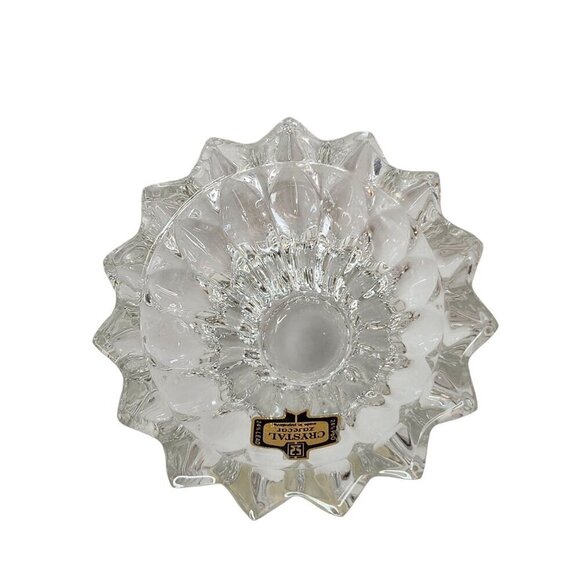 Zajecar 24% Lead Crystal Candle Holders Yugoslavia Holiday Decor Elegant Glasswa - Picture 7 of 10